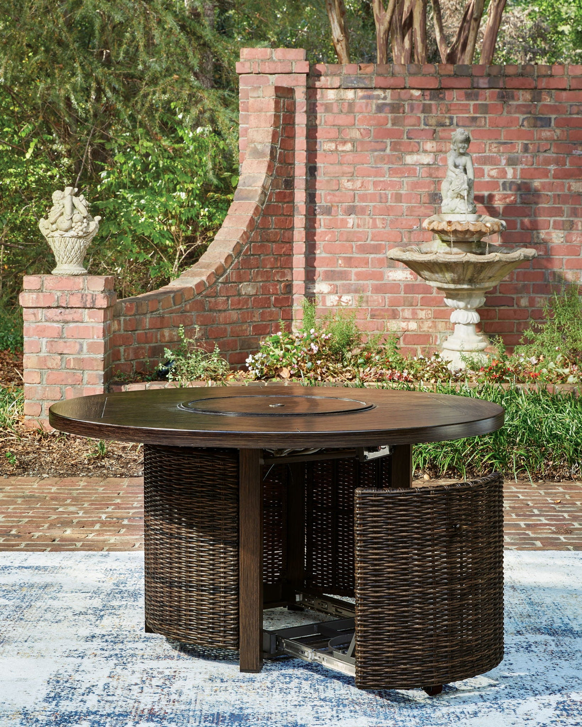 Signature Design by Ashley Monterey Point 48-Inch Round Fire Pit Table