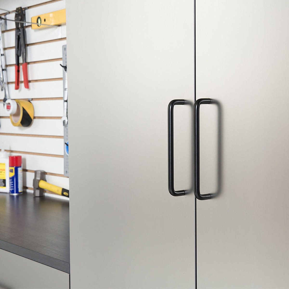 Klair Living Astro Series Garage Cabinet Set, Metallic Gray