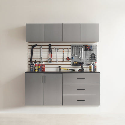Klair Living Astro Series Garage Cabinet Set C, Soft-Closing Drawers, Metallic Gray