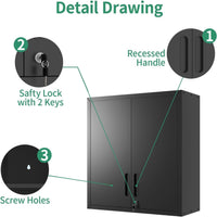 Steel Garage Cabinet System Built for Workshop Organization, 10 Piece Modular Set, Heavy Duty Construction
