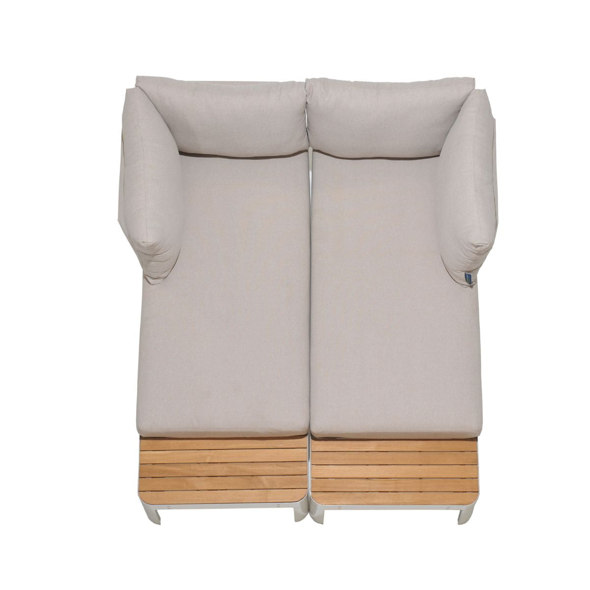 LifestyleGarden Portals Teak and Aluminum Modular Sofa 3pc Set