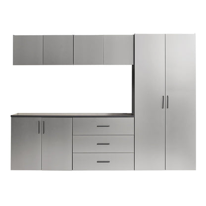 Klair Living Astro Series Garage Cabinet Set B, Soft-Closing Drawers, Metallic Gray