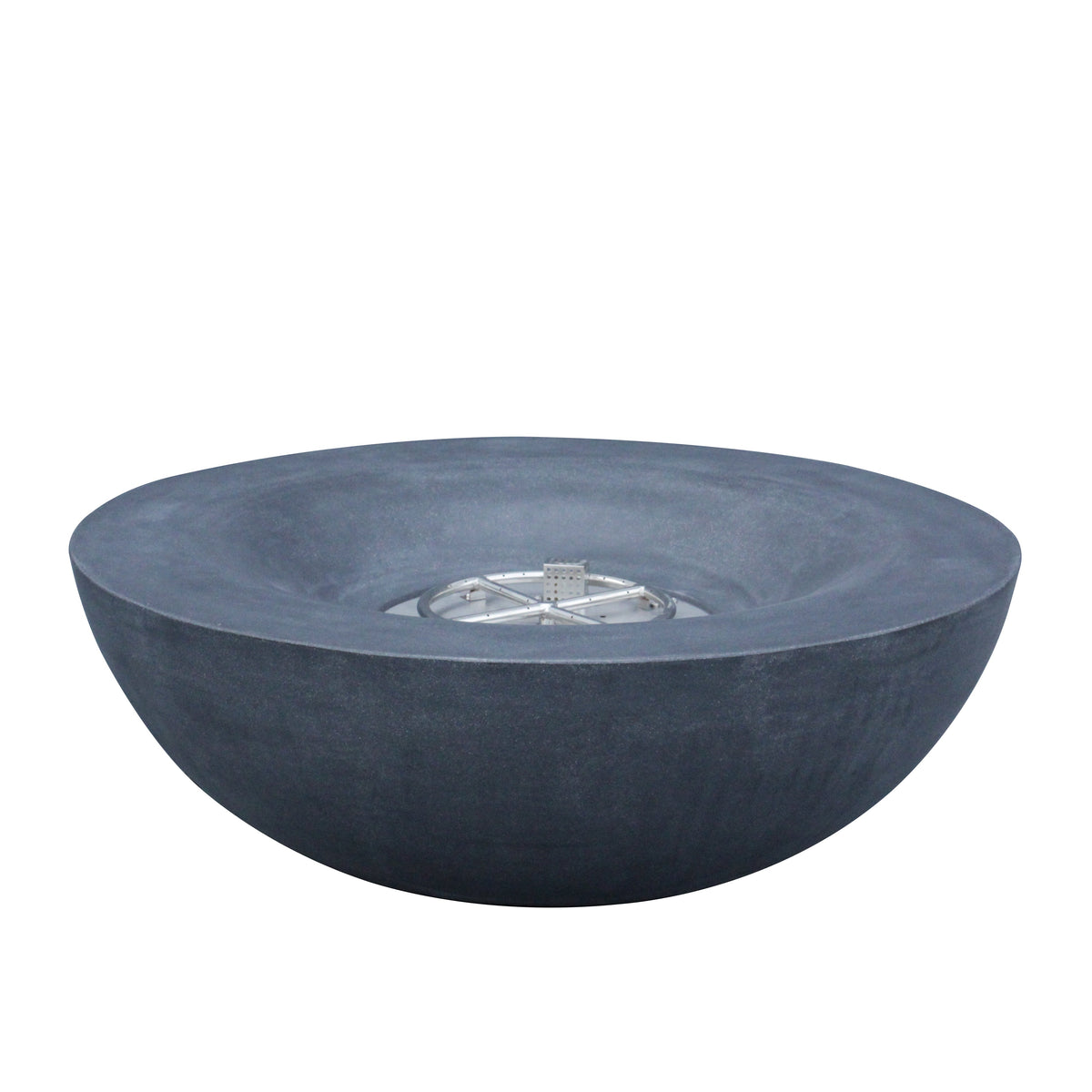 42-Inch Concrete Propane Fire Pit Bowl — Dark Gray, 65,000 BTU