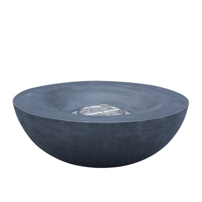 42-Inch Concrete Propane Fire Pit Bowl — Dark Gray, 65,000 BTU