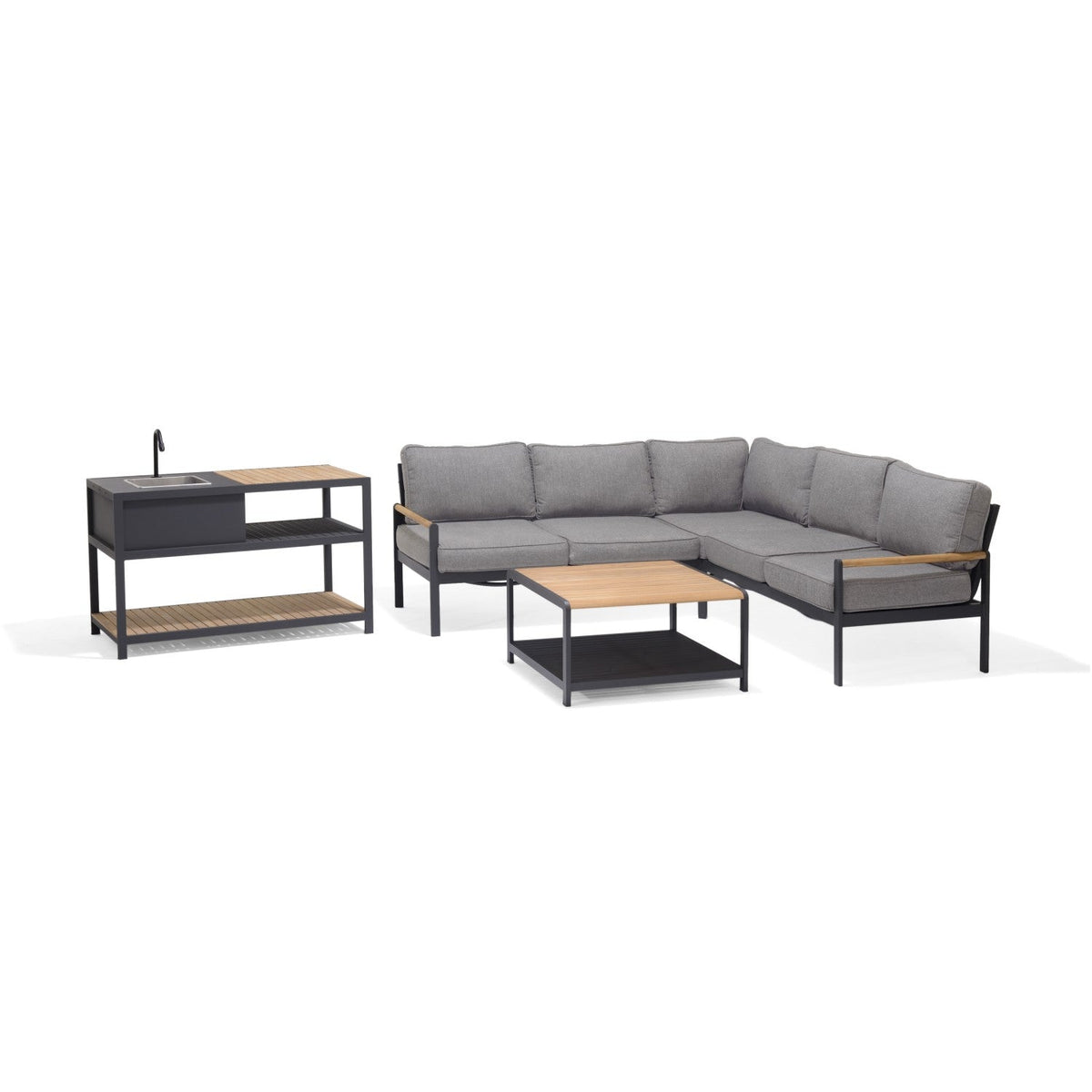 LifestyleGarden Amber Deluxe 4-Piece Kitchen Corner Set