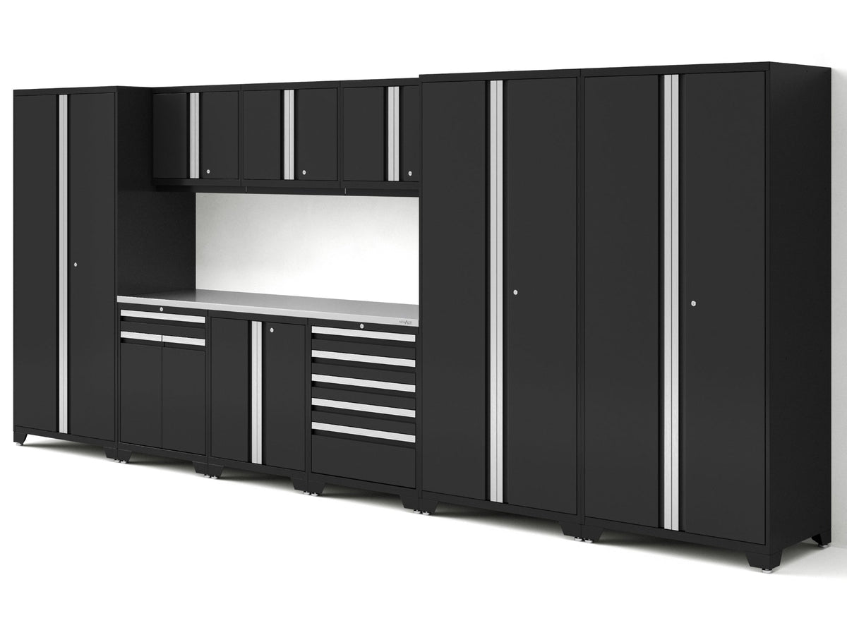 Pro Series 10PC Garage Cabinetry Set · 18-Gauge Steel · Fully-Welded · 192" W X 24" D X 84.75" H