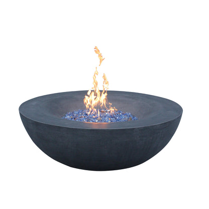 42-Inch Concrete Propane Fire Pit Bowl — Dark Gray, 65,000 BTU