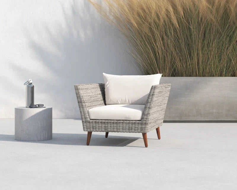 LifestyleGarden Panther Outdoor Patio Wicker and FSC Wood Seating Set