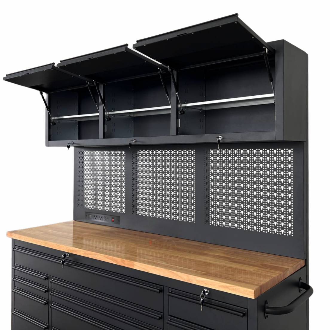 GTools USA Overhead Pro 72-Inch Rolling Tool Chest, 14 Drawers, 79" H × 25" D