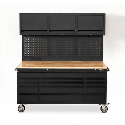 GTools USA Overhead Pro 72-Inch Rolling Tool Chest, 14 Drawers, 79" H × 25" D
