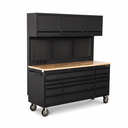 GTools USA Overhead Pro 72-Inch Rolling Tool Chest, 14 Drawers, 79" H × 25" D