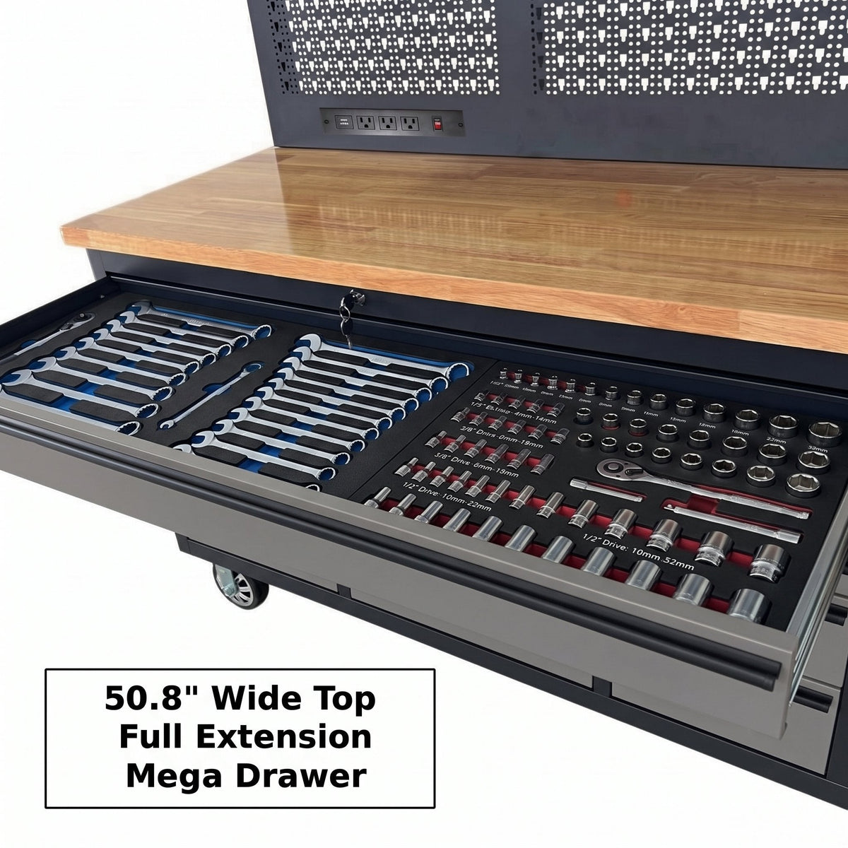 GTools USA Overhead Pro 72-Inch Rolling Tool Chest, 14 Drawers, 79" H × 25" D