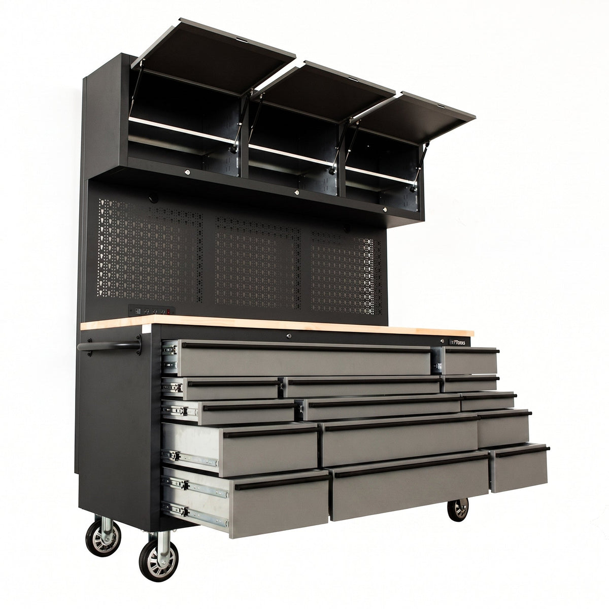 GTools USA Overhead Pro 72-Inch Rolling Tool Chest, 14 Drawers, 79" H × 25" D
