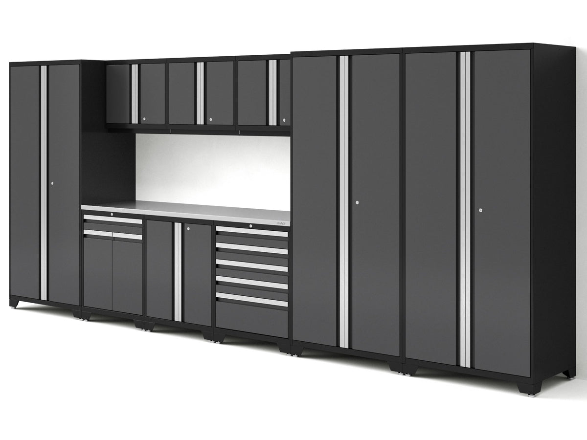Pro Series 10PC Garage Cabinetry Set · 18-Gauge Steel · Fully-Welded · 192" W X 24" D X 84.75" H