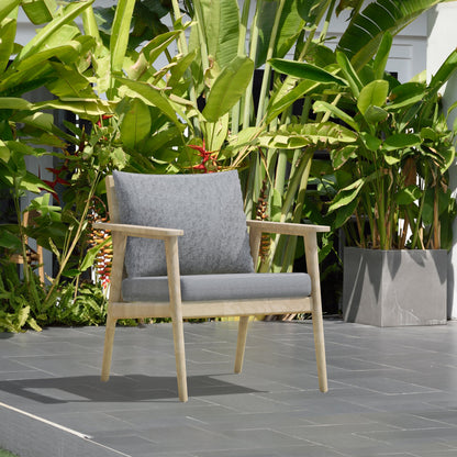 LifestyleGarden Eve FSC Teak Outdoor Conversation Set with Cushions