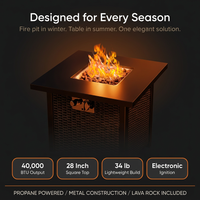 Outdoor Propane Fire Pit Table — Results & Stats