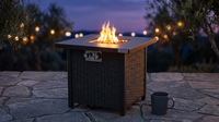 Outdoor Propane Fire Pit Table — Lifestyle