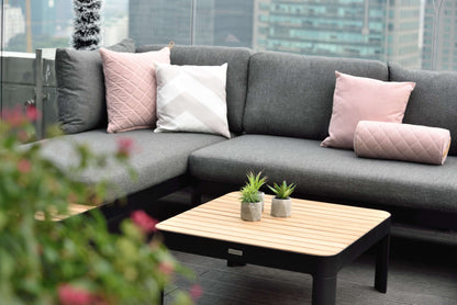 LifestyleGarden Portals Teak and Aluminum Modular Sofa 3pc Set