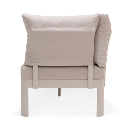 LifestyleGarden Portals Teak and Aluminum Modular Sofa 3pc Set