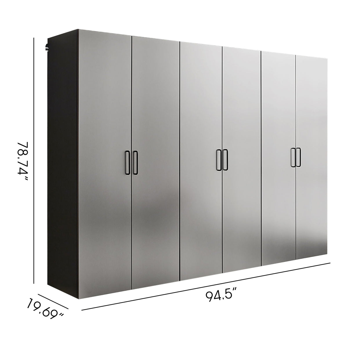 Klair Living Astro Series Garage Cabinet Set, Metallic Gray