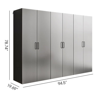 Klair Living Astro Series Garage Cabinet Set, Metallic Gray