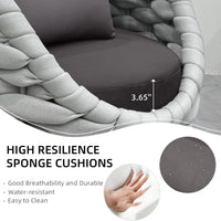 Outdoor Patio Furniture Set Built for All Weather, 6 Piece Sectional Sofa, Aluminum Frame, Olefin Rope