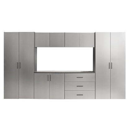 Klair Living Astro Series Garage Cabinet Set A, Soft-Closing Drawers, Metallic Gray