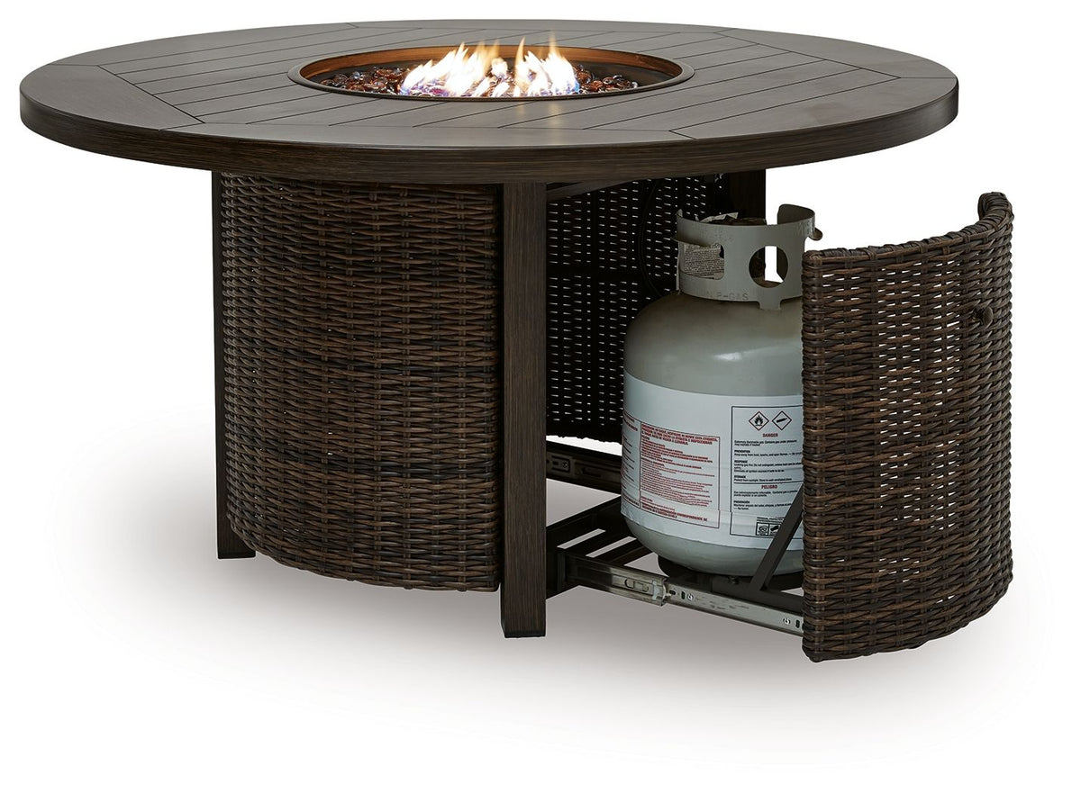 Signature Design by Ashley Monterey Point 48-Inch Round Fire Pit Table