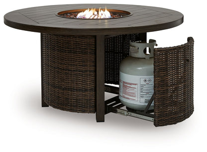 Signature Design by Ashley Monterey Point 48-Inch Round Fire Pit Table