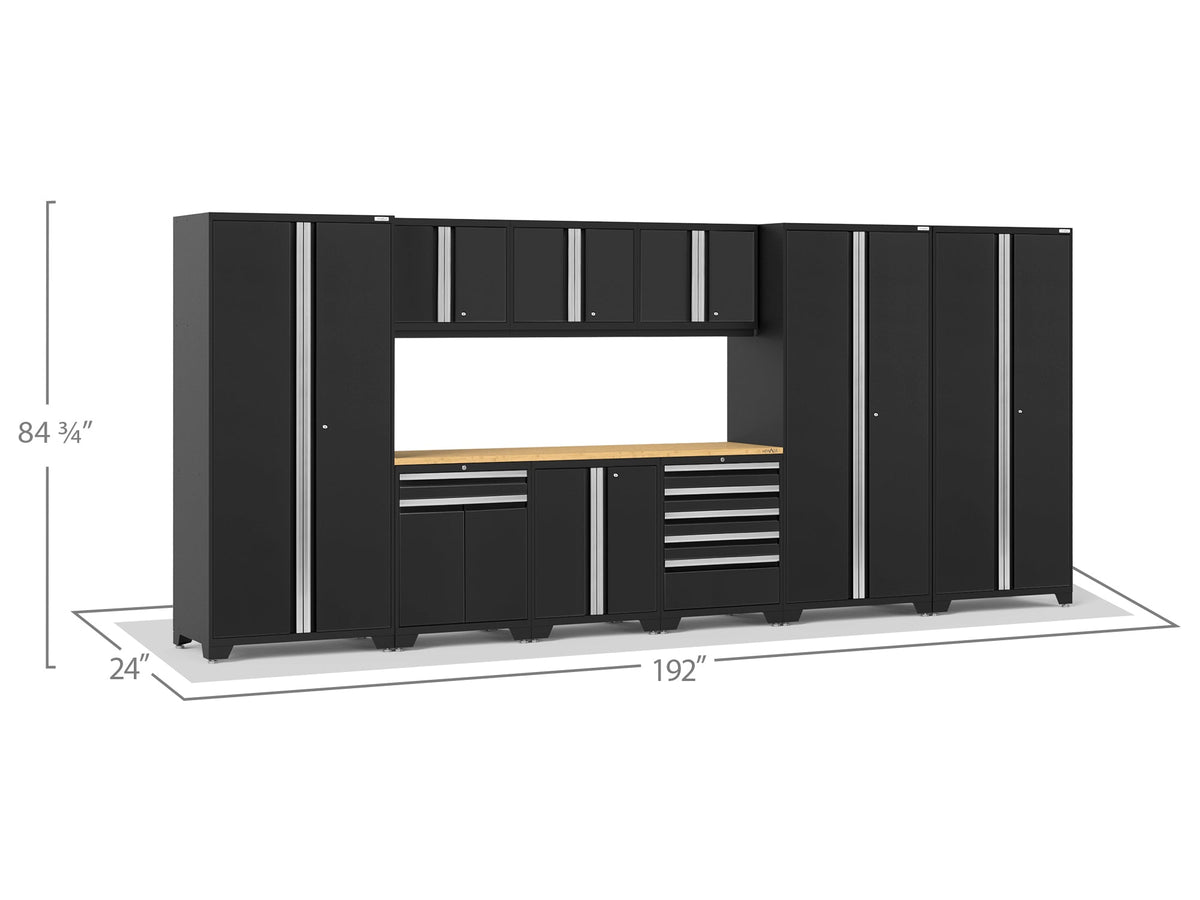 Pro Series 10PC Garage Cabinetry Set · 18-Gauge Steel · Fully-Welded · 192" W X 24" D X 84.75" H